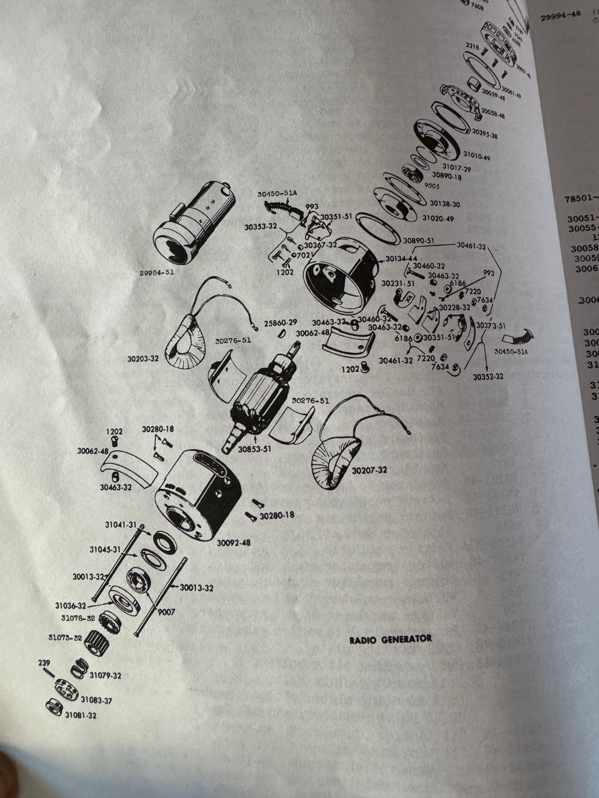 Harley NOS OEM 30425-51 Generator Three Brush Kit 1951-1957 Model 51 52 Panhead