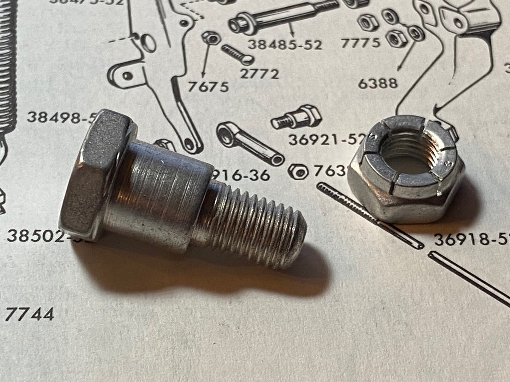 Harley 36921-52 Panhead Mousetrap Clutch Rod End Bolt & 7727 Flexloc 1952-64 USA