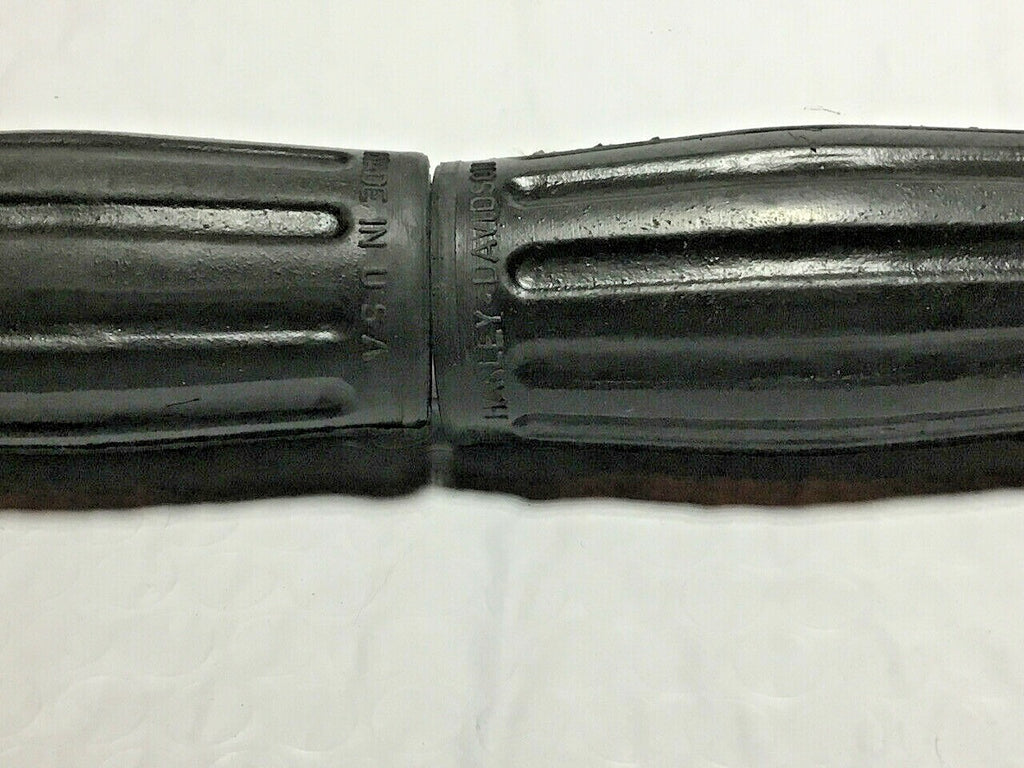 Harley VL Knucklehead WLA Black Canvas Back Grips 35-48 OEM# 3310-35 w/ HD Logo