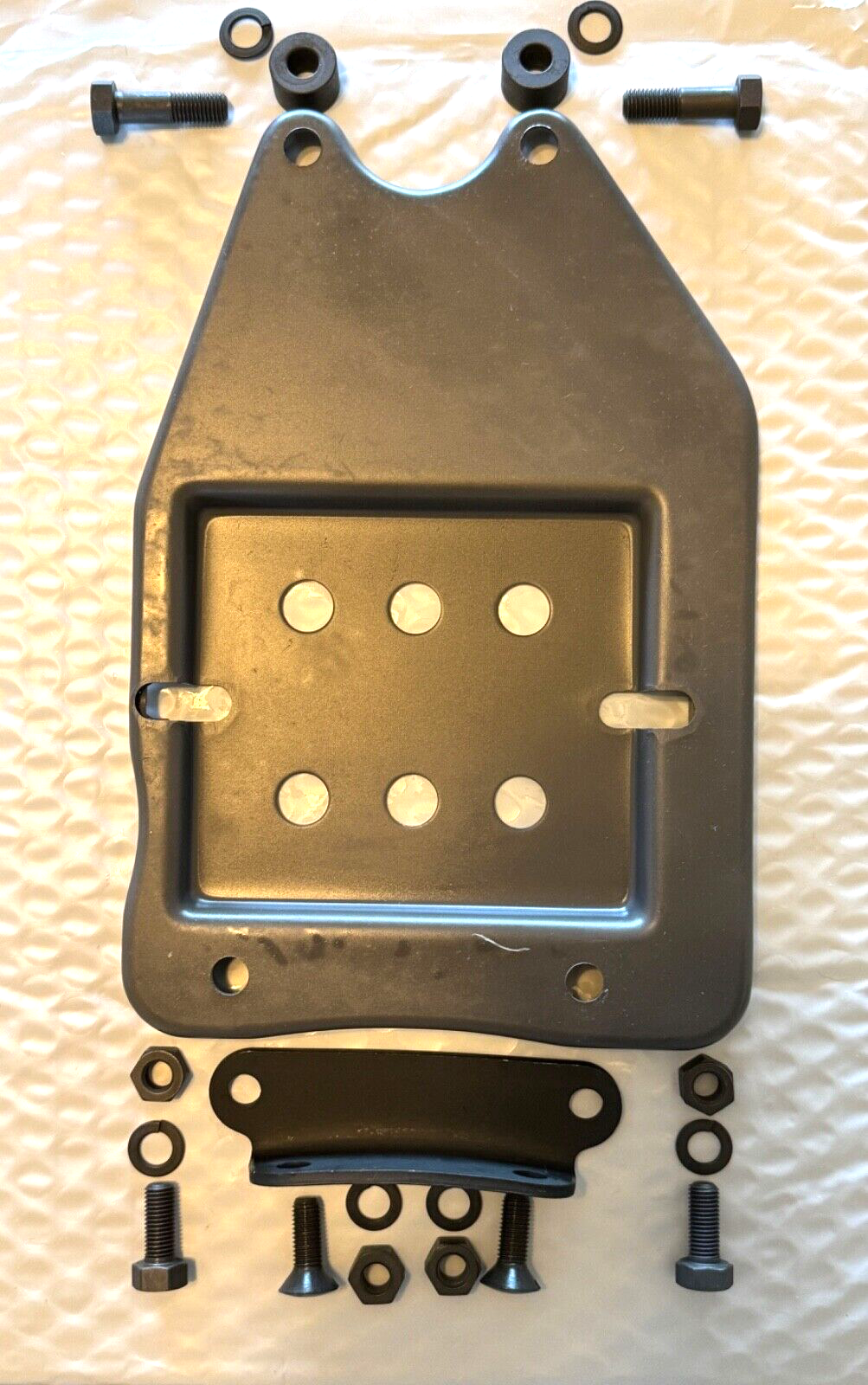 Harley Oil Tank Battery Mounting Plate Tray Kit Knucklehed 36-47 w/ Plain Bolts