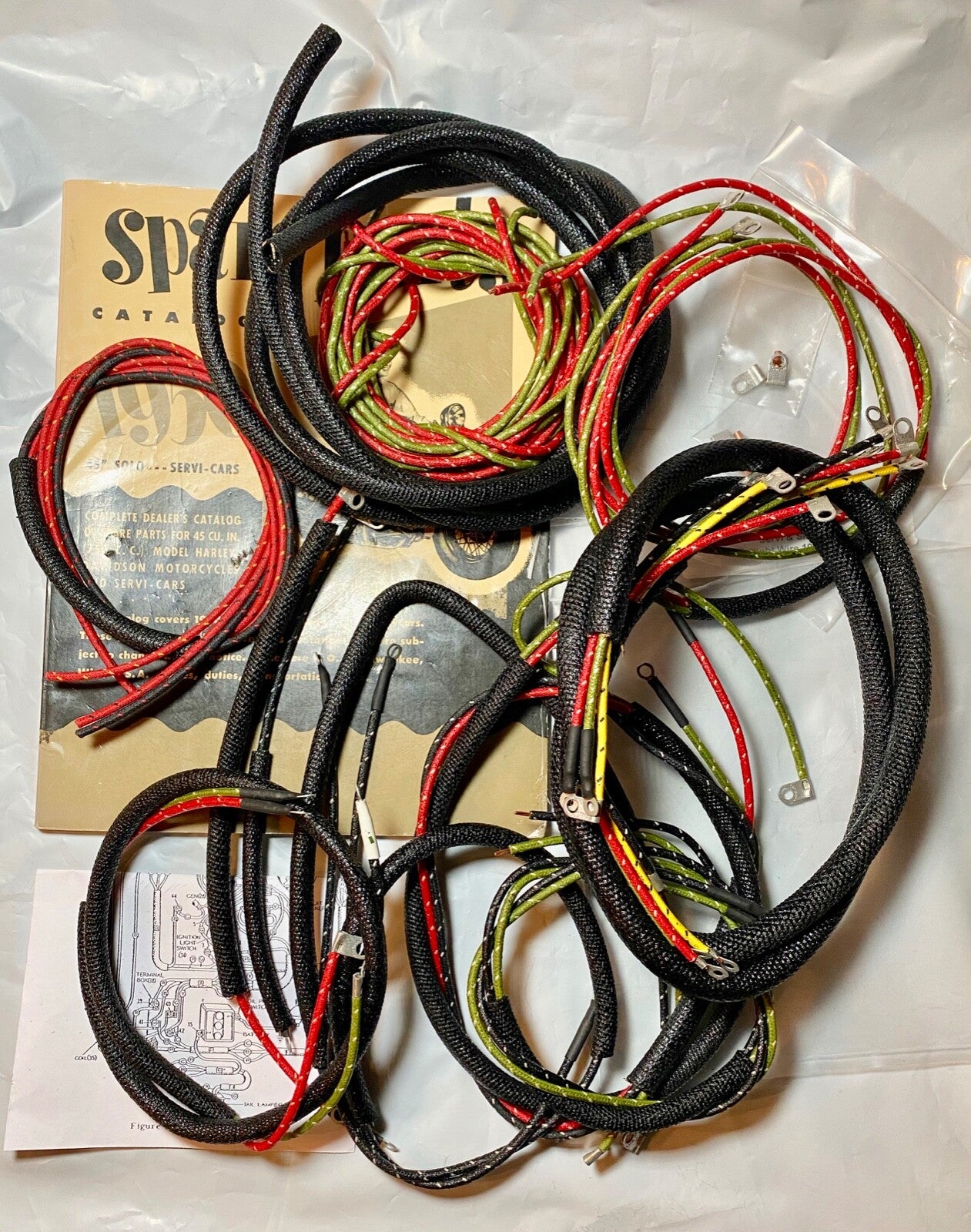 Harley Complete 1951-1957 Servicar Wiring Harness Kit W/ Hydraulic Brakes USA