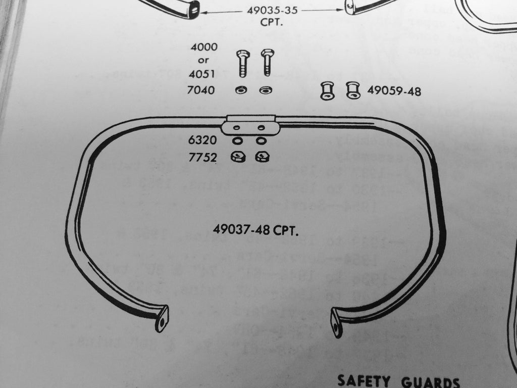 Harley Panhead UL Front Crash Bar Mount Kit 1948-50 OEM# 49059-48