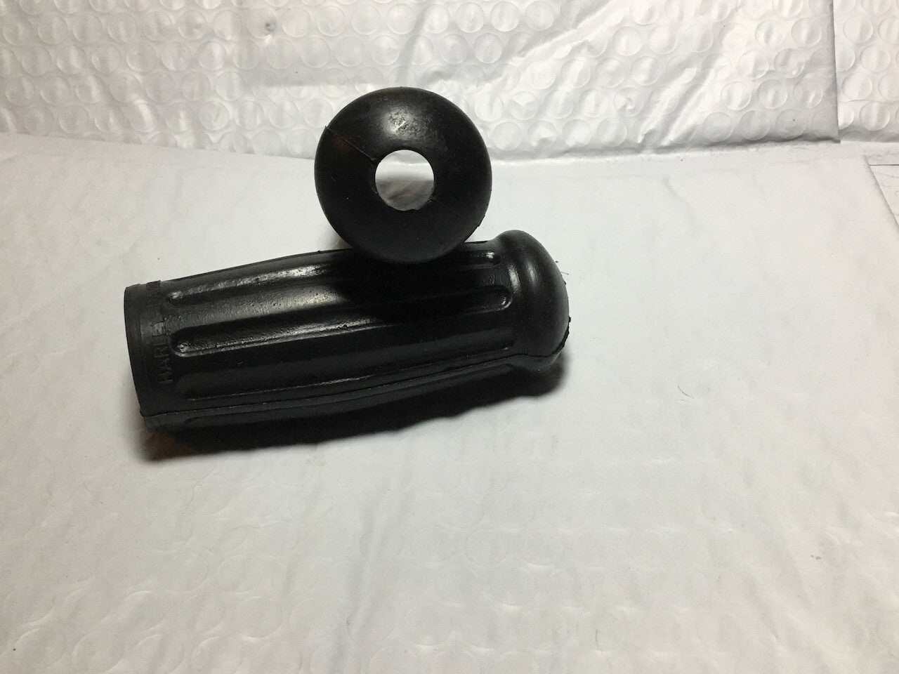 Harley Knucklehead WL UL VL Chrome Spirals & Grips w/ Logo 1935-48 OEM# 3312-35 