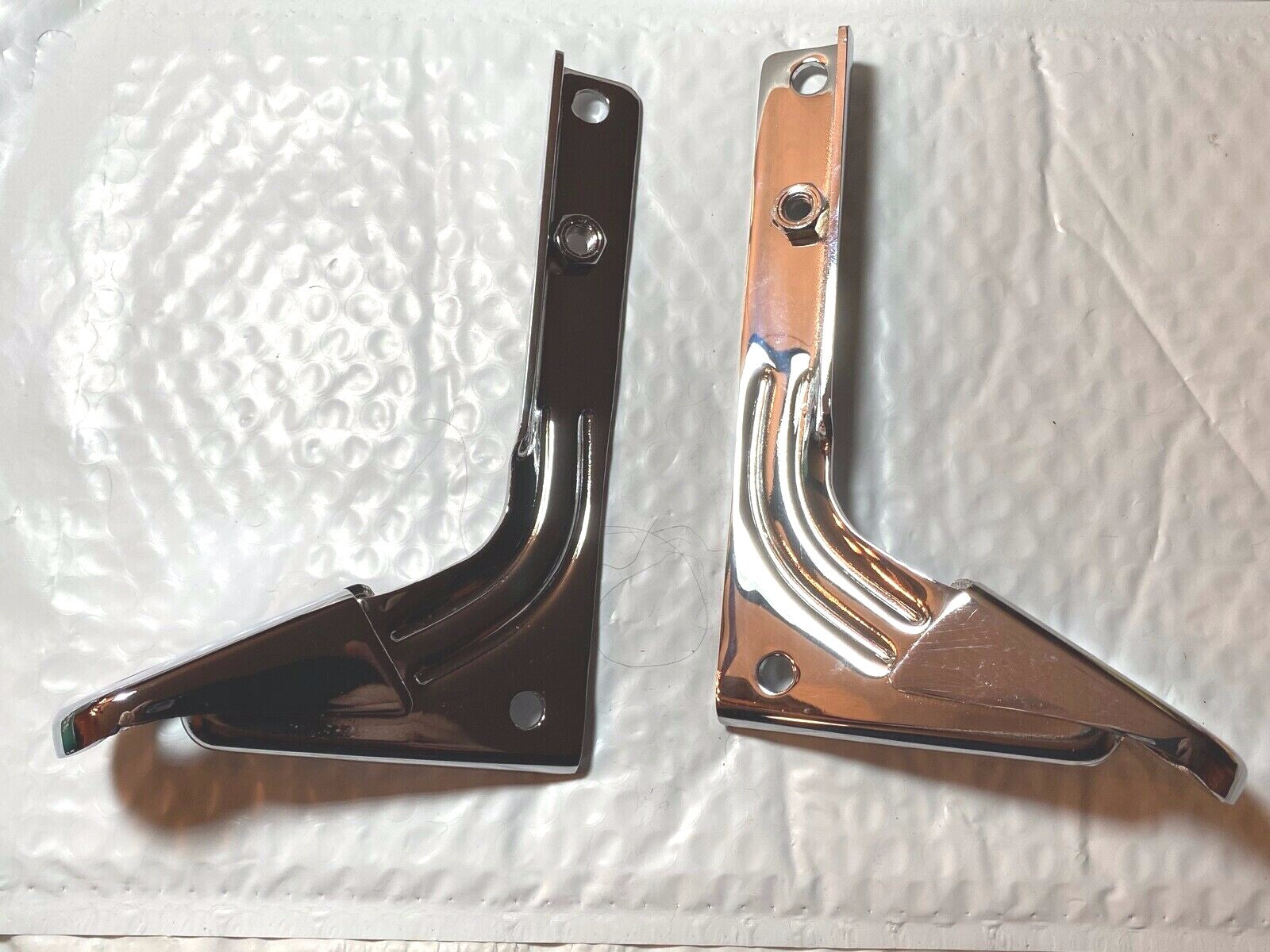 Harley Panhead Shovelhead Chrome Spot Lamp Mounting Brackets CP Bolts 1960-84 