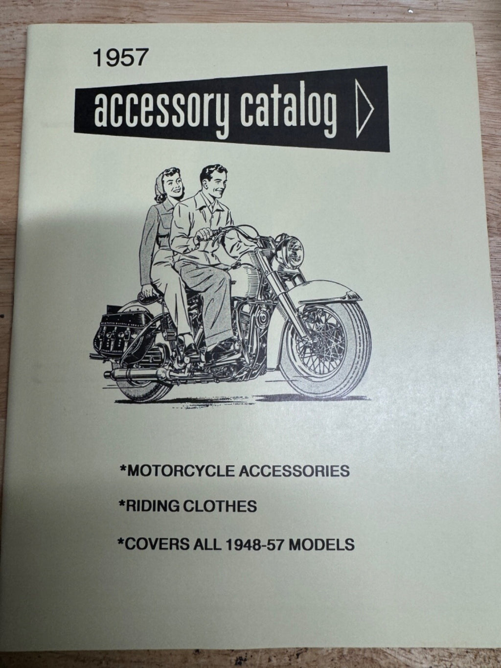 Harley 1957 Accessory Catalog Reprint Panhead K-Model Hummer Servicar Sportster