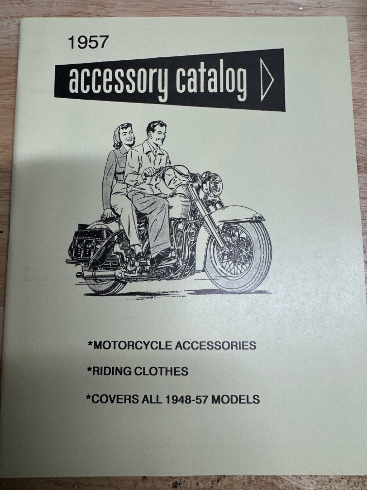Harley 1957 Accessory Catalog Reprint Panhead K-Model Hummer Servicar Sportster