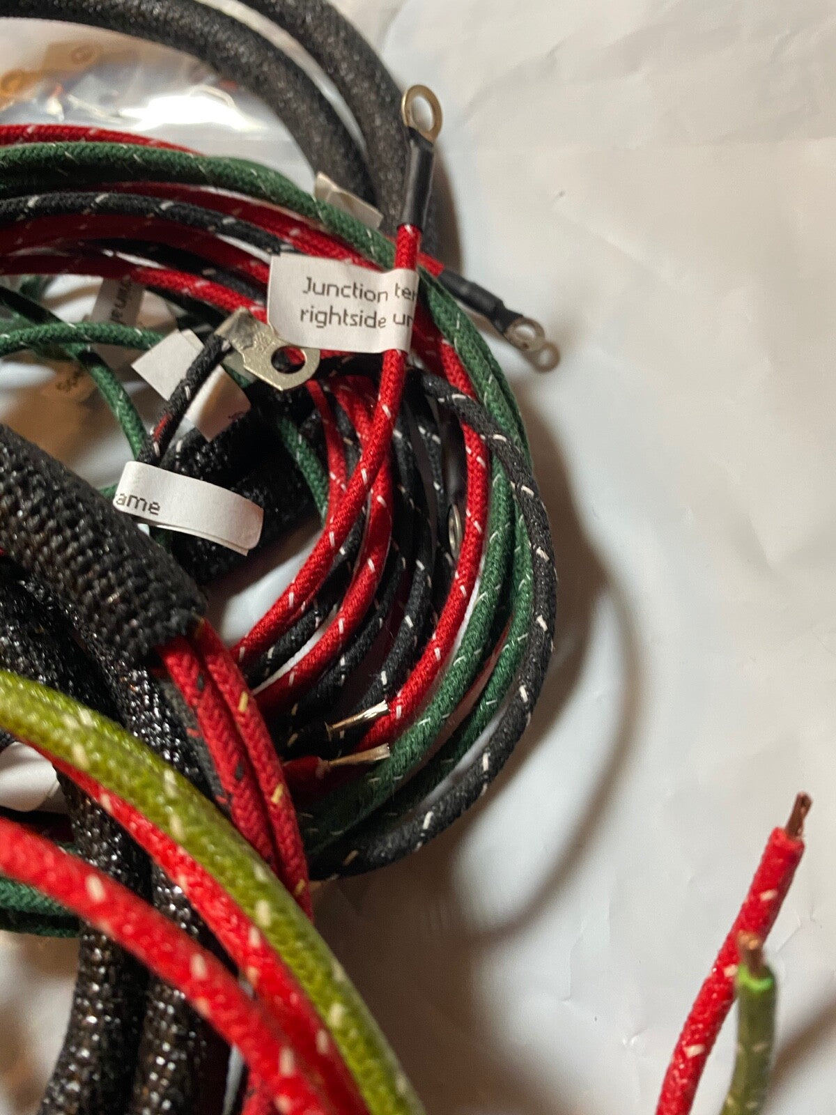 Harley 4735-47 Complete 1947 Servicar Wiring Harness Kit W/ Tail Lamp Wires USA