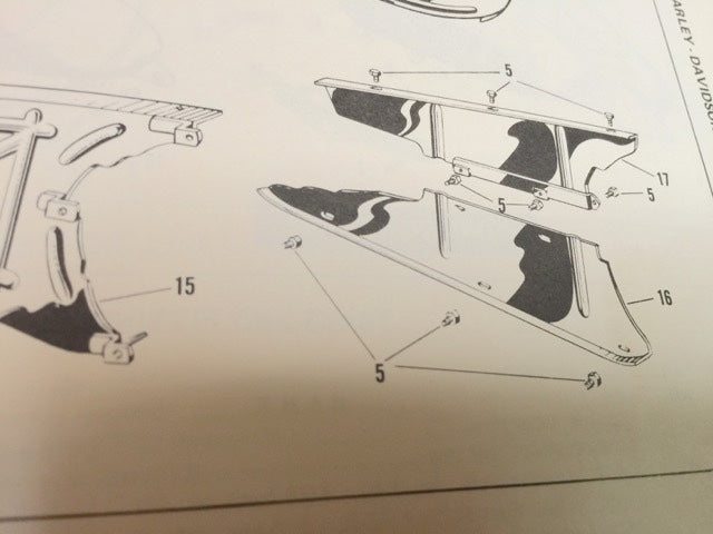 Harley 3550 Chain Guard Mounting Screws Bolts Servicar 1951-1973 G GE