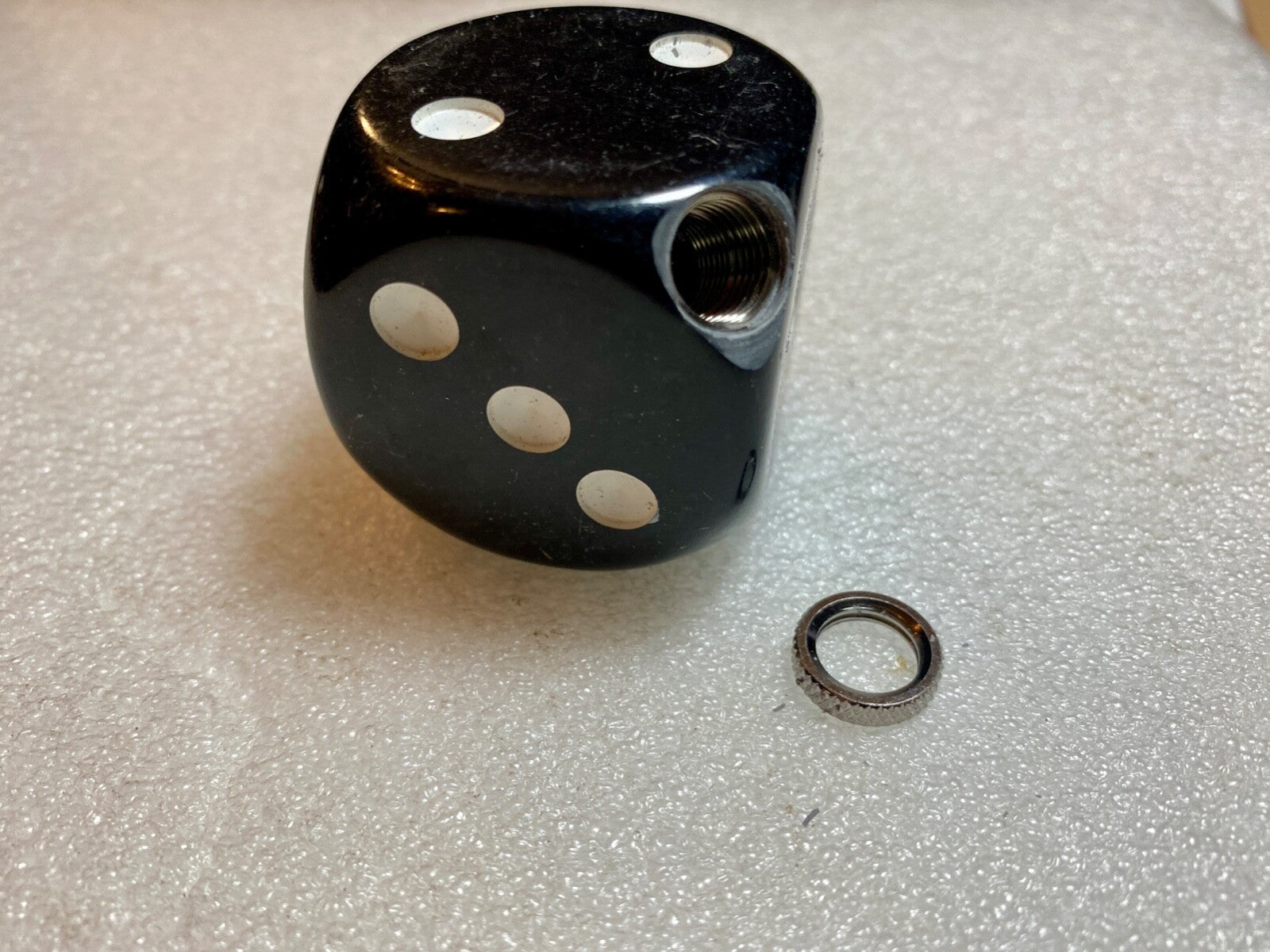 Harley Knucklehead VL Panhead WL UL Dice Shifter Shift Knob 3/8"-24 Rat Rod B/W