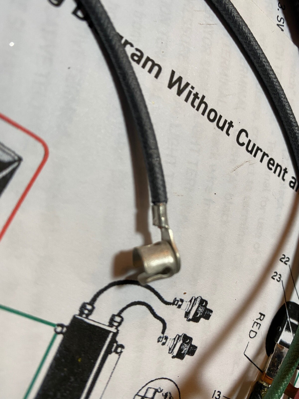 Harley UL 1941-45 Premium Wiring Harness Correct Soldered Terminals Cotton Loom