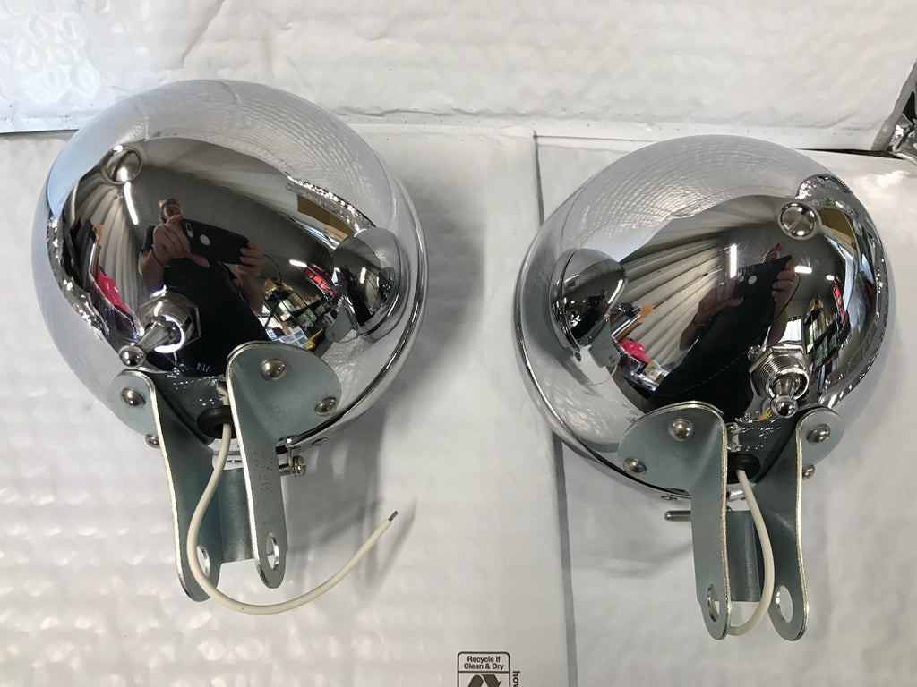 Harley 11366-38 Guide S-H2 Spot Lamps Knucklehead UL WL 1938-48 W/ Focus Screws