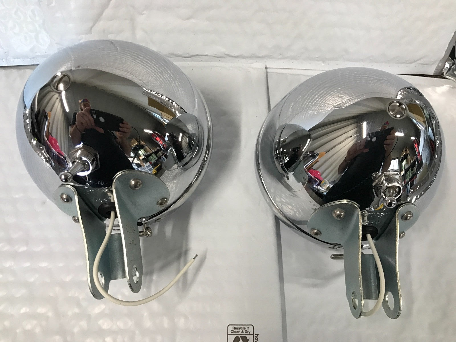 Harley 11366-38 Guide S-H2 Spot Lamps Knucklehead UL WL 1938-48 W/ Focus Screws