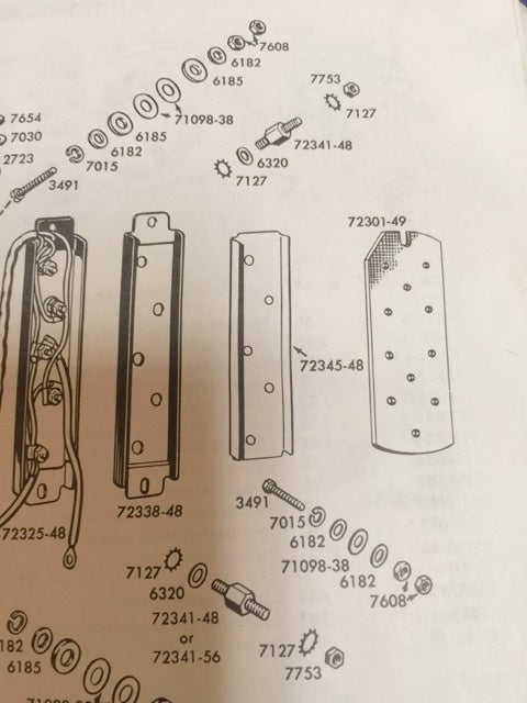 Harley 72301-49 Panhead Bakelite Front Terminal Plate 58-69 FL FLH *Assembled*