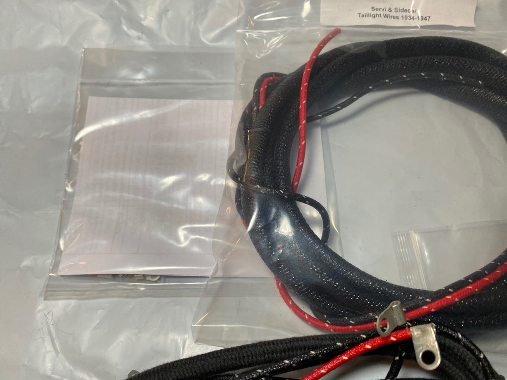 Harley 4735-38A Complete 1938-46 Servicar Wiring Harness Kit W/ Tail Lamp Wires 