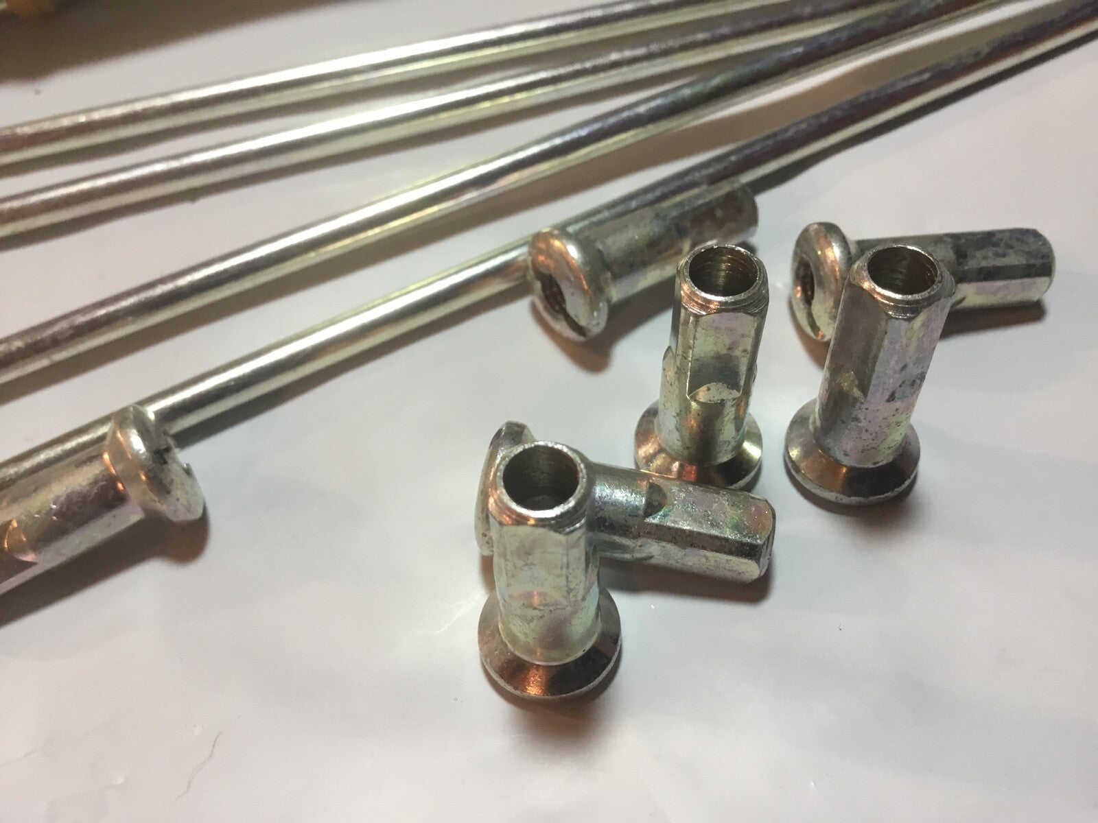 Harley Knucklehead UL WL 18" CADMIUM PLATED Star Hub Spokes OEM# 3943-36 Euro