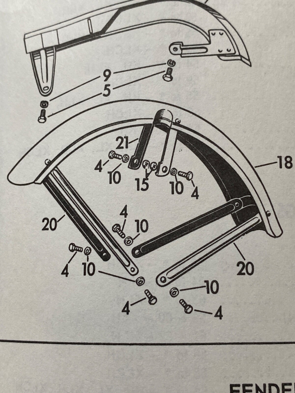 Harley 3948 K Sportster Front Fender Mounting Mount Bolt Kit All 1952-69 CP Cad