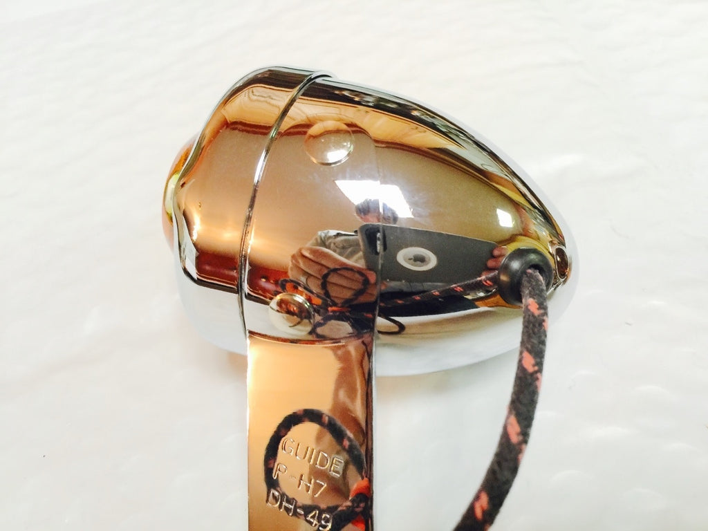 Harley Guide DH-49 P-H7 Bullet Lamps Amber Nice Repro Replaces OEM 68511-49  