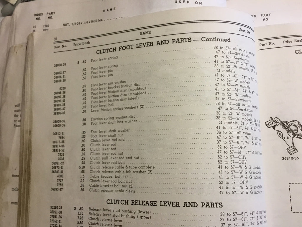 Harley Rocker Clutch Foot Clutch Friction Kit Knucklehead Panhead 41-78 