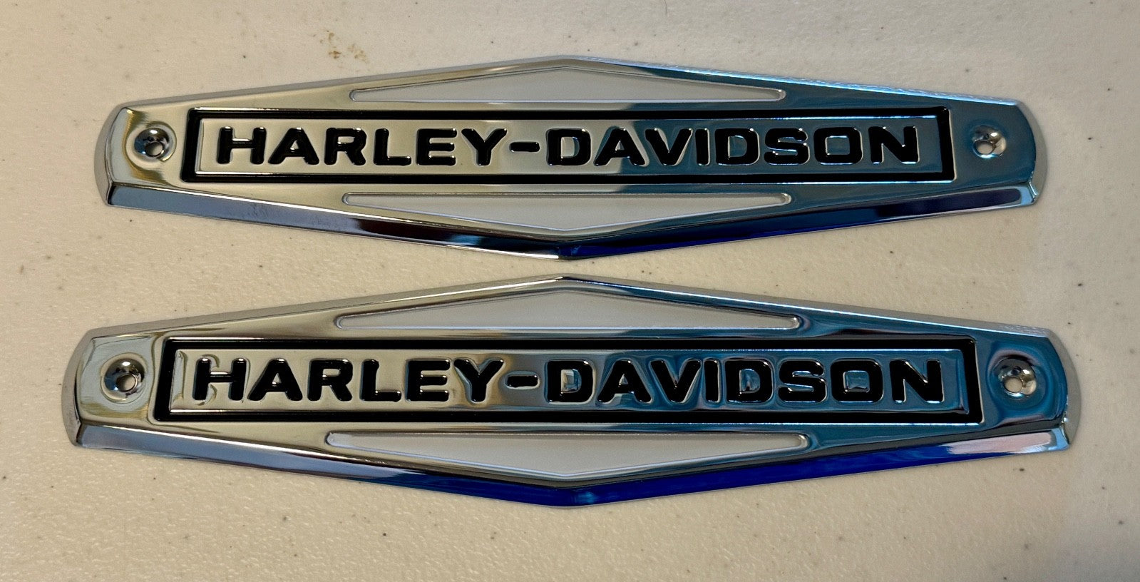 Harley 61771-66A Gas Tank Emblems Nameplate Badges 66-71 Shovelhead Servicar XL0