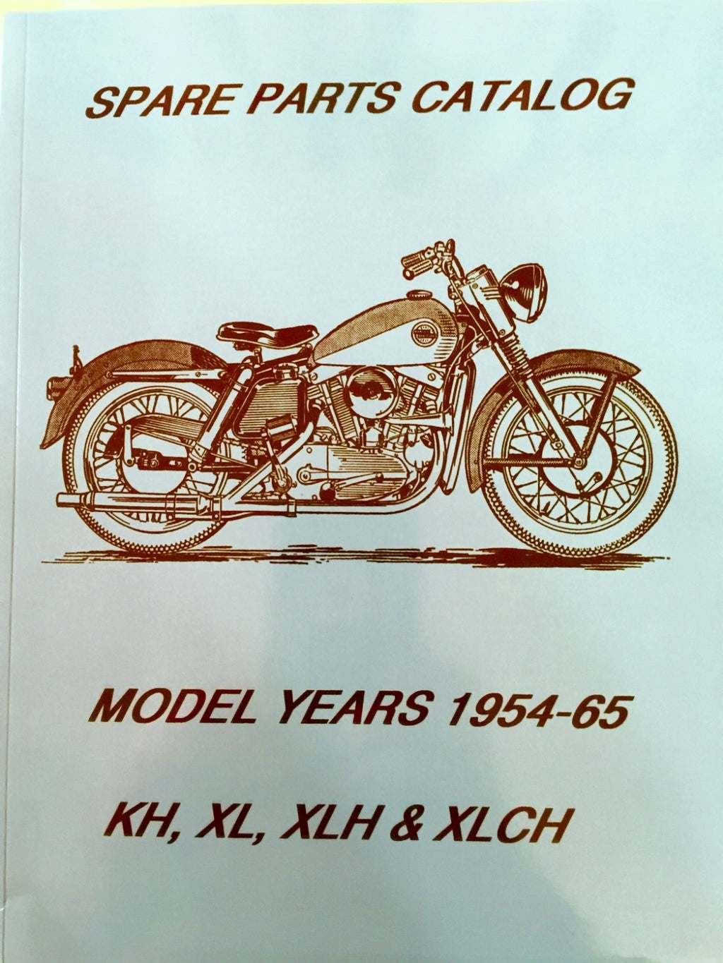 Harley Parts Manual Catalog Book 1954 to 1966 K-Model & Sportster KH KHK XLCH XL