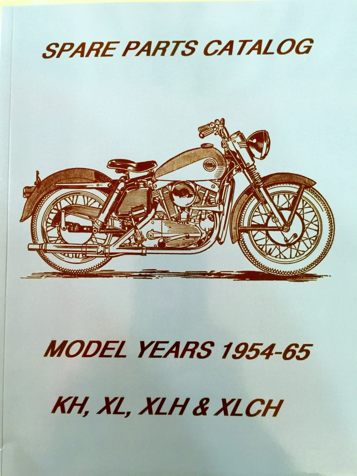Harley Parts Manual Catalog Book 1954 to 1966 K-Model & Sportster KH KHK XLCH XL