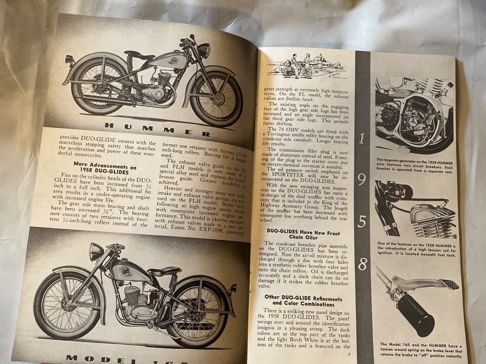Harley Enthusiast Sept 1957 Model Intro For 1958 Models Duo-Glide XL 165 Hummer