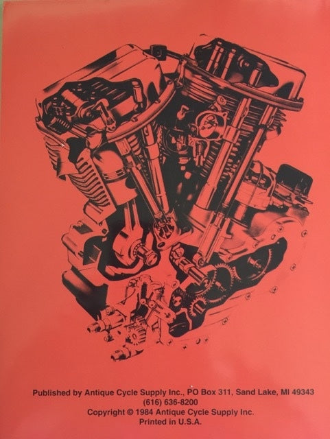 Harley Parts Manual Catalog Book 1949 to 1957 Panhead 45 WL Servi Police 