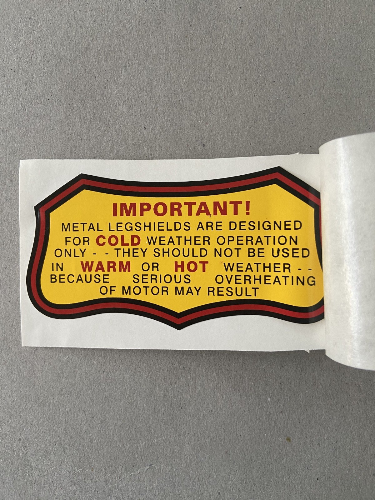 Harley Leg Shield Decal 1930-77 VL Knucklehead Panhead Servicar WLA WLC Yellow