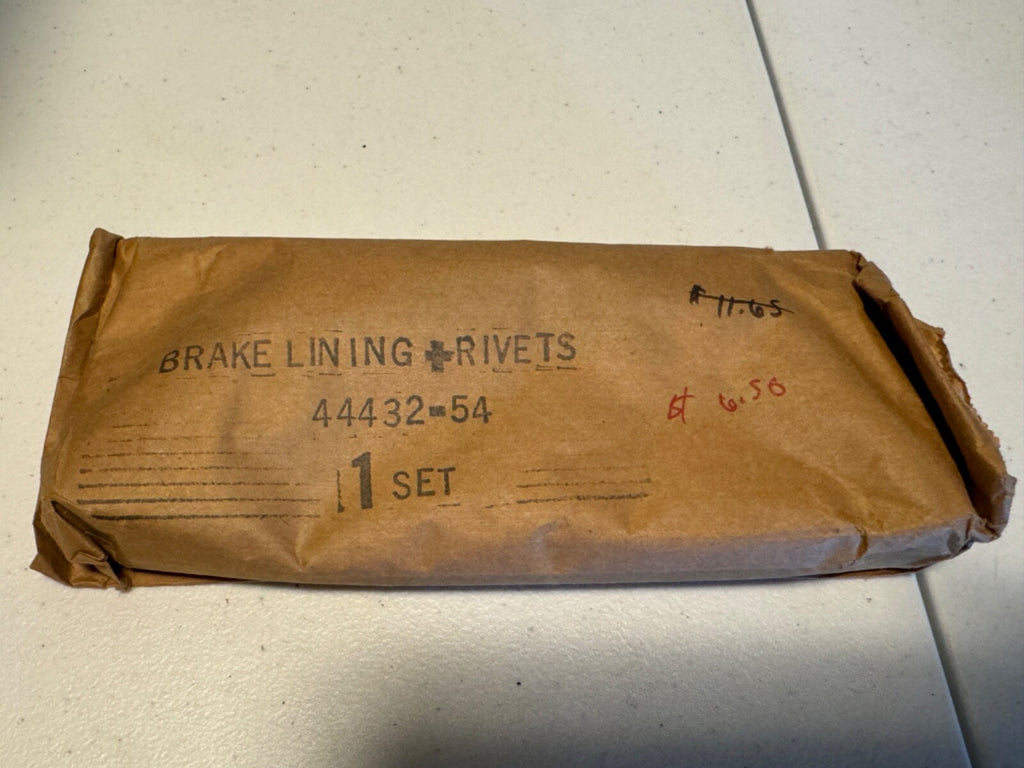 Harley NOS Sportster K KH XLH XLCH 44432-54 Rear Brake Shoe Lining Kit 1954-78
