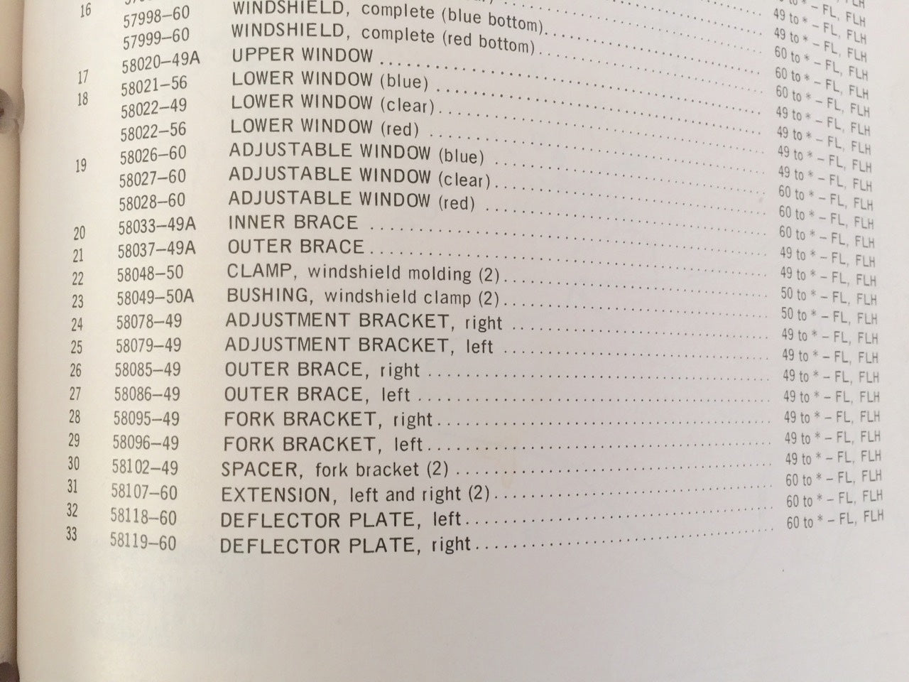 Harley Panhead Shovel Windshield Mounting Brackets W/ CP Hardware 1960-84 USA 