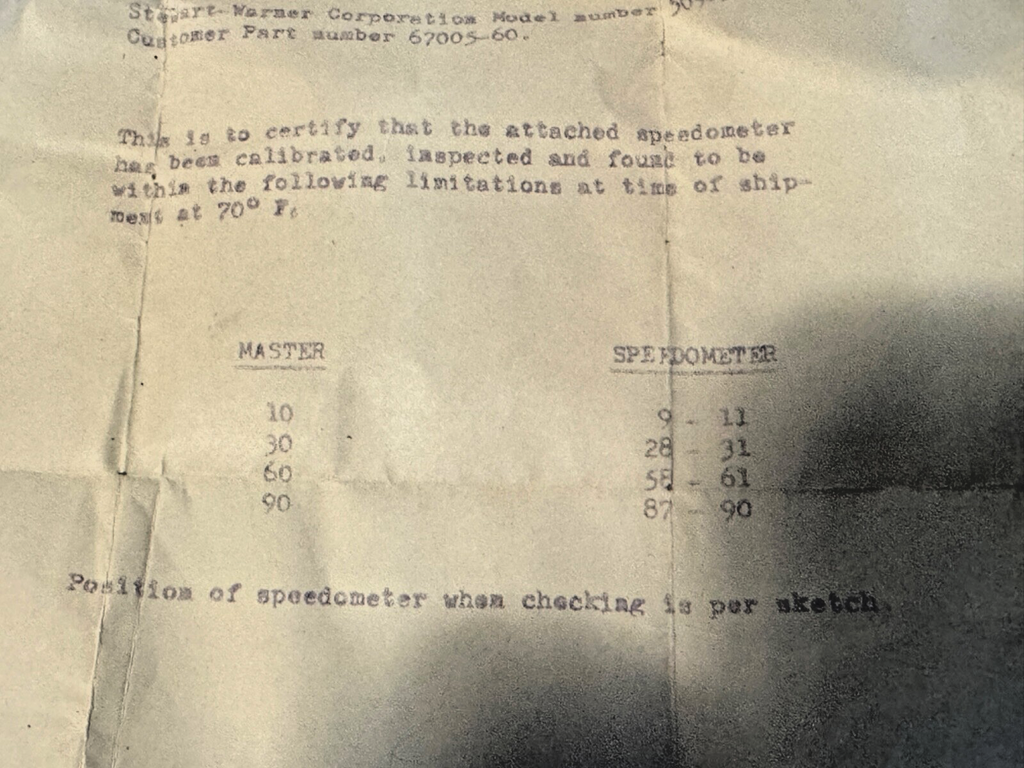 Harley NOS OEM 67007-60 Police Special Speedometer Panhead Servicar