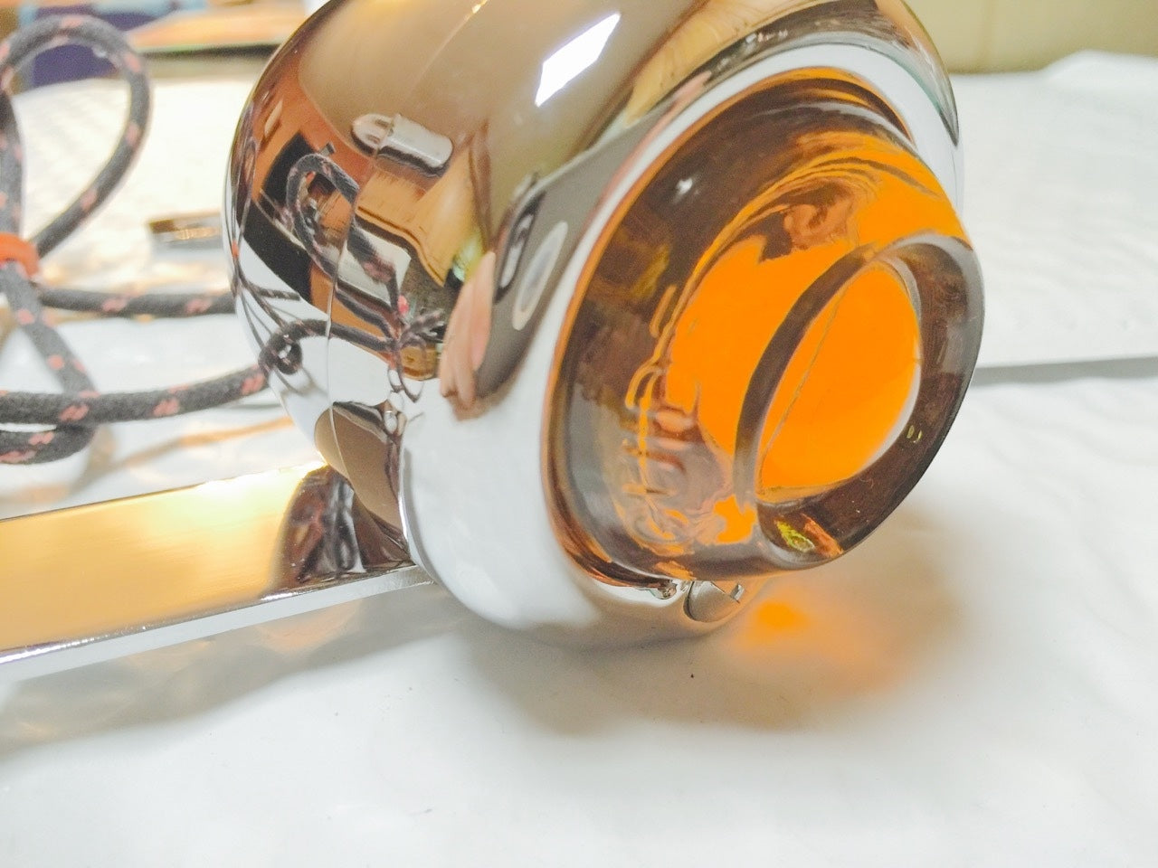 Harley Guide DH-49 P-H7 Bullet Lamps Amber Nice Repro Replaces OEM 68511-49  