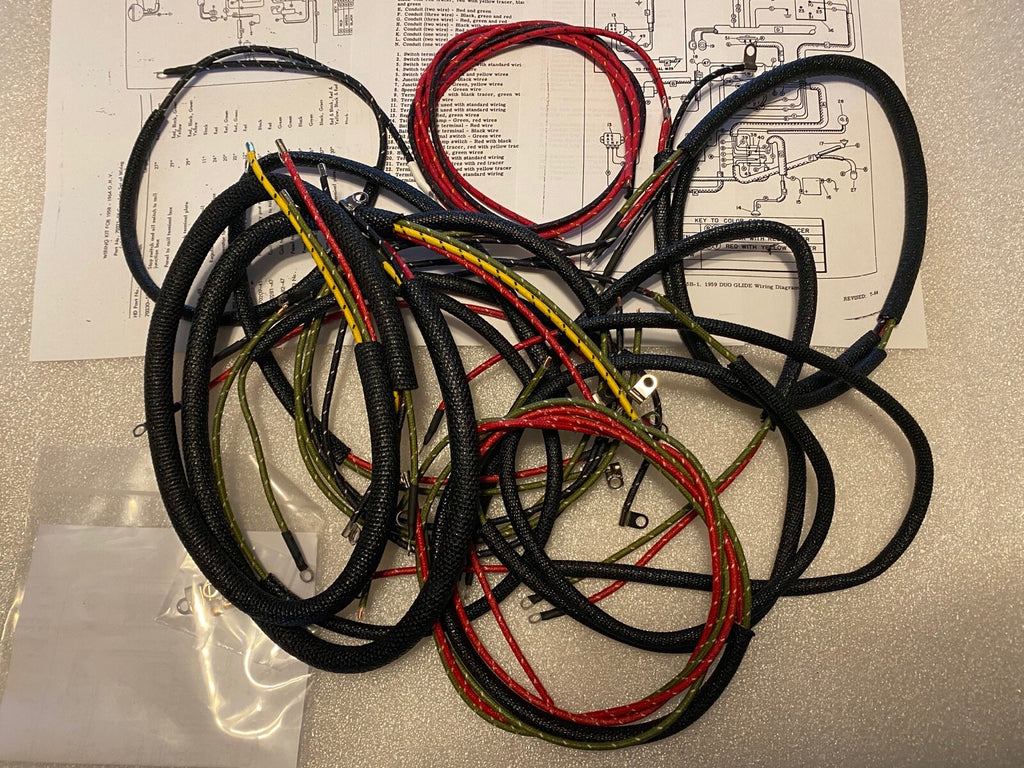 Harley 70321-58 Complete Panhead Duo-Glide 1958 Wiring Harness USA