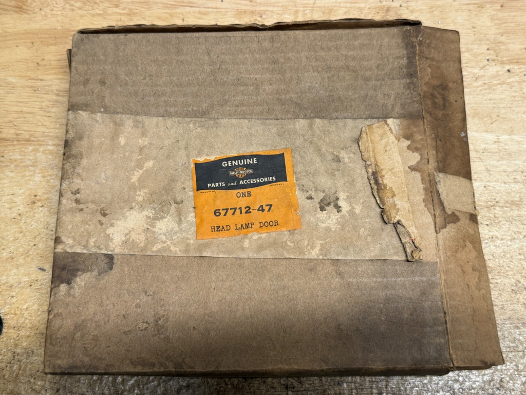 Harley NOS 67712-47 Chrome Headlamp Door Bezel 1948-1950 125S "Hummer"