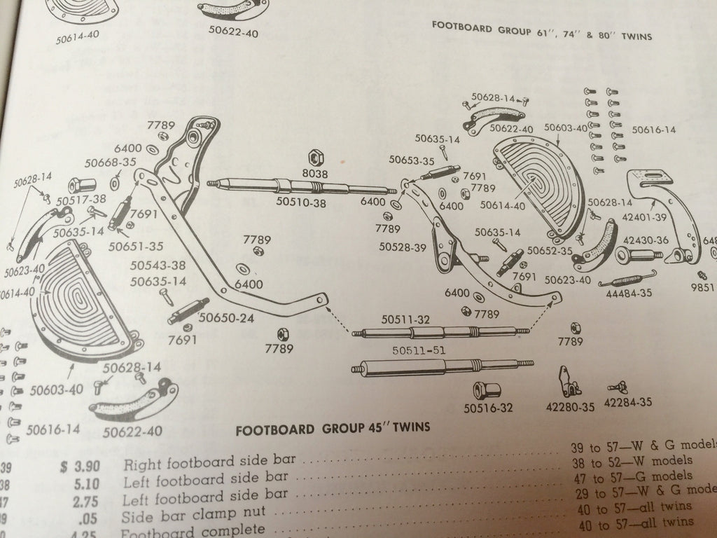 Harley WL WLA Servicar Clutch & Brake Side Bar Mount Kit 1932-1973 USA