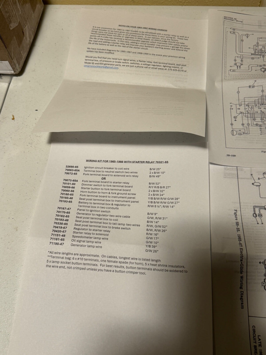 Harley 1965 1966 Electra-Glide Wiring Harness Kit  70321-65 USA