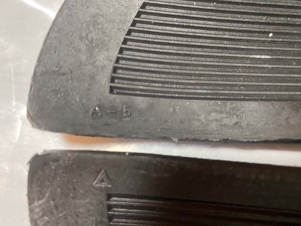 Harley Knucklehead Panhead Half Moon Canvas Back Footboard Mats '40-65 w/ Rivets