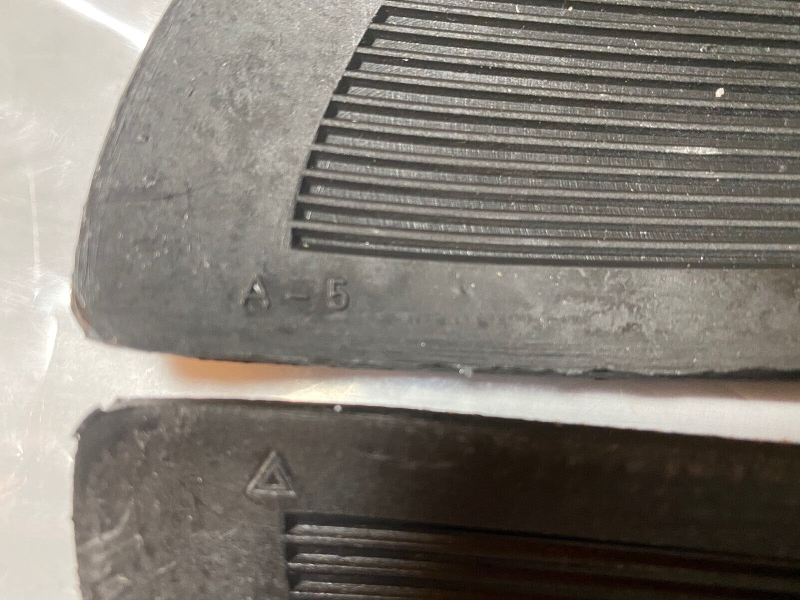 Harley Knucklehead Panhead Half Moon Canvas Back Footboard Mats '40-65 w/ Rivets