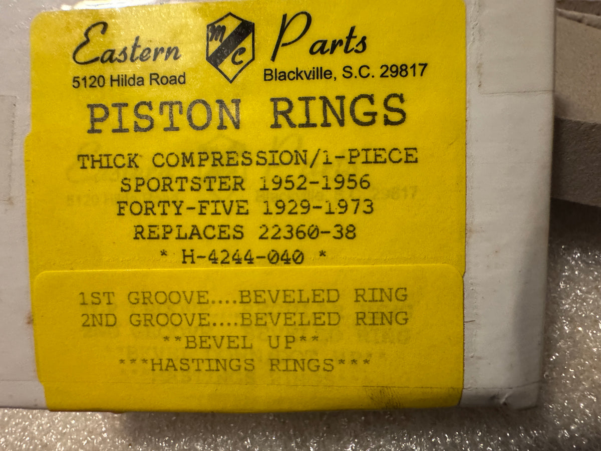 Harley-Davidson K, KK, KH, KHK Piston Set With Rings OEM# 22251-52