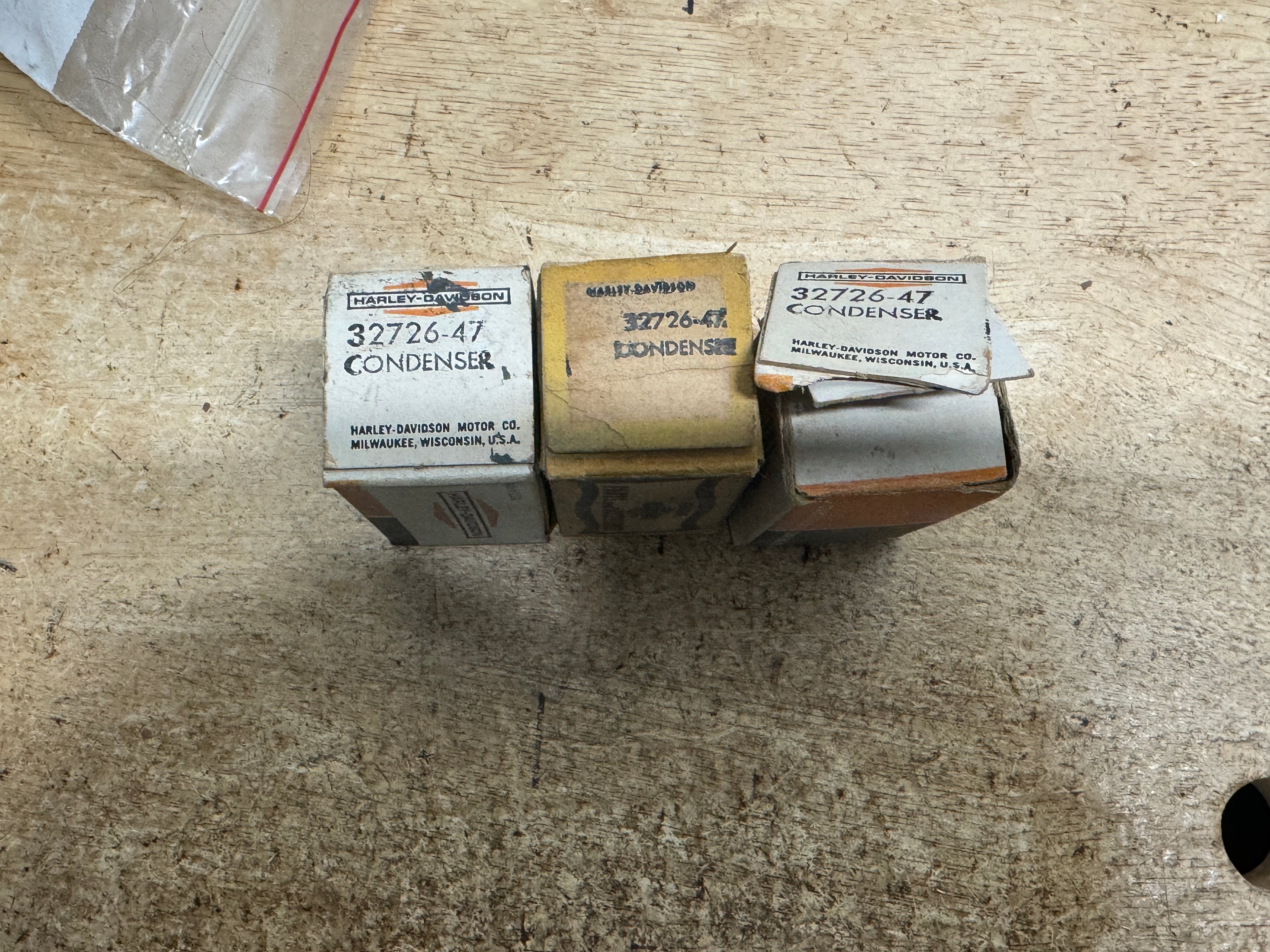 Harley NOS 32726-47 Condenser 1947 & Up Knucklehead Hummer Panhead Shovelhead Sportster K Model Servicar