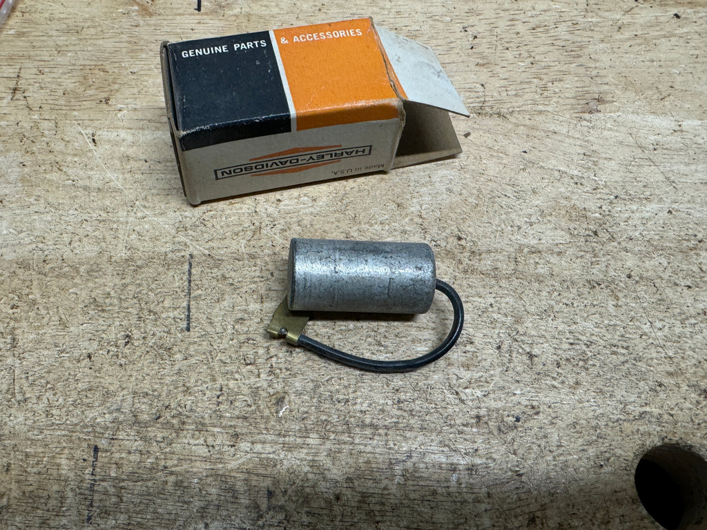 Harley NOS 32726-47 Condenser 1947 & Up Knucklehead Hummer Panhead Shovelhead Sportster K Model Servicar