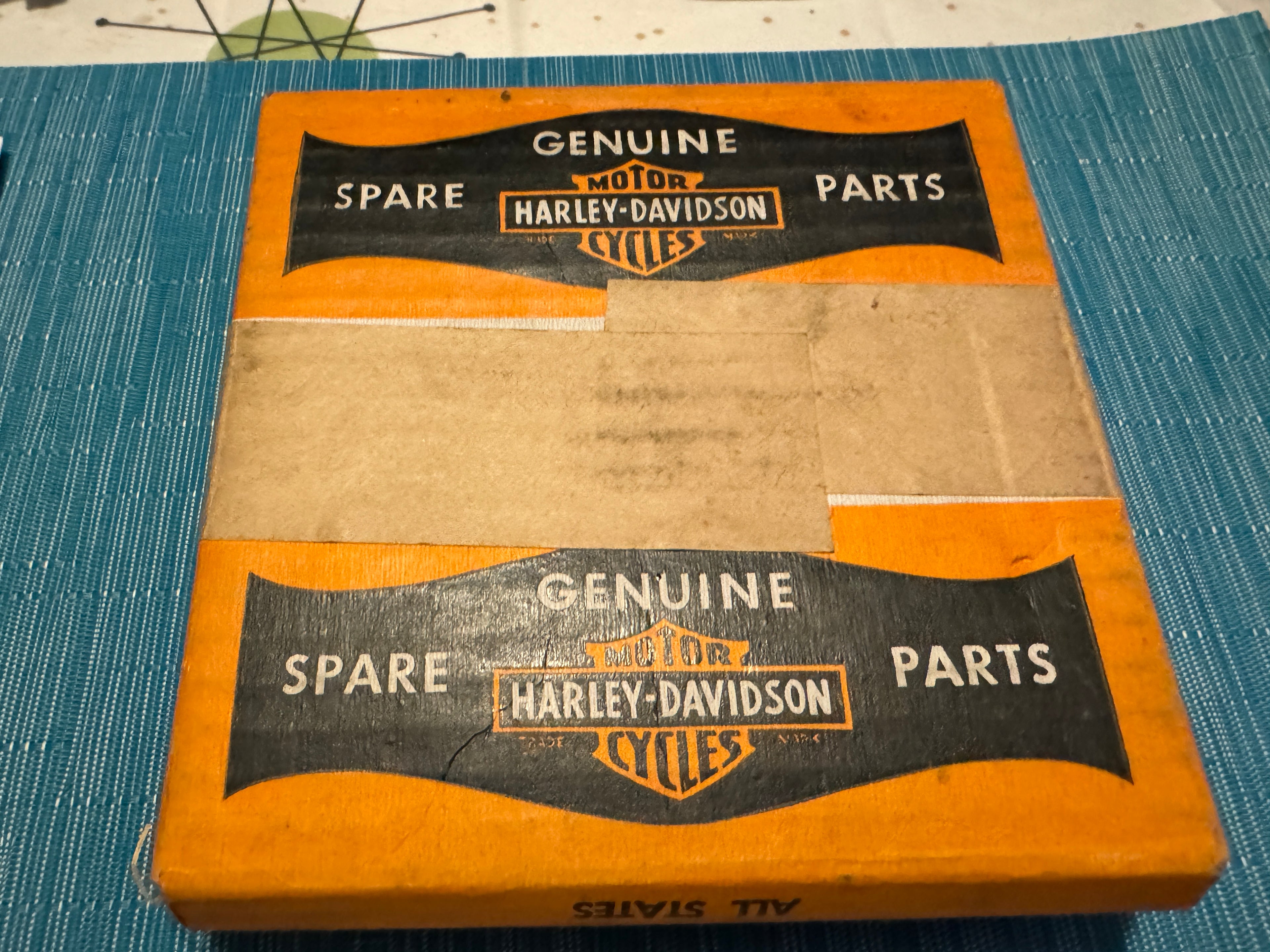 Harley NOS 4906-35 "Serif" Early Guide Cycle-Ray Headlamp Lens Knucklehead VL UL WL 1935-1942