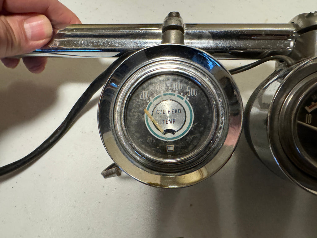 Harley 56575-26 Panhead & Shovelhead Handlebar Accessory Bar With Gauges