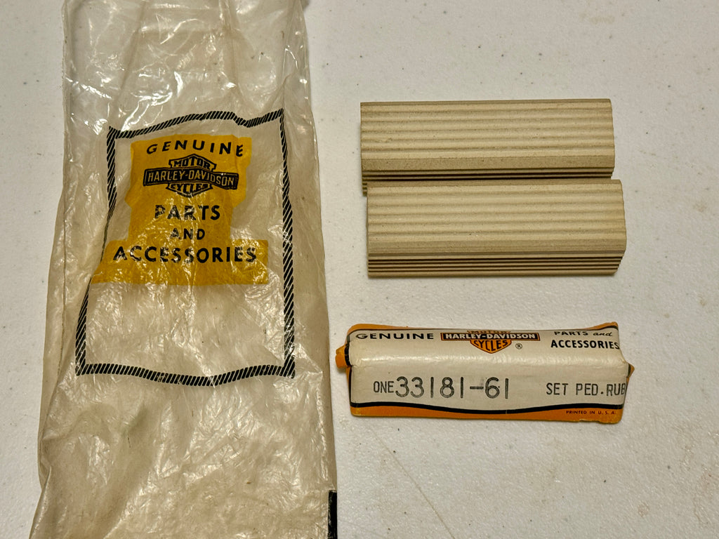 Harley NOS 33181-61 White Kicker Kick Pedal Blocks