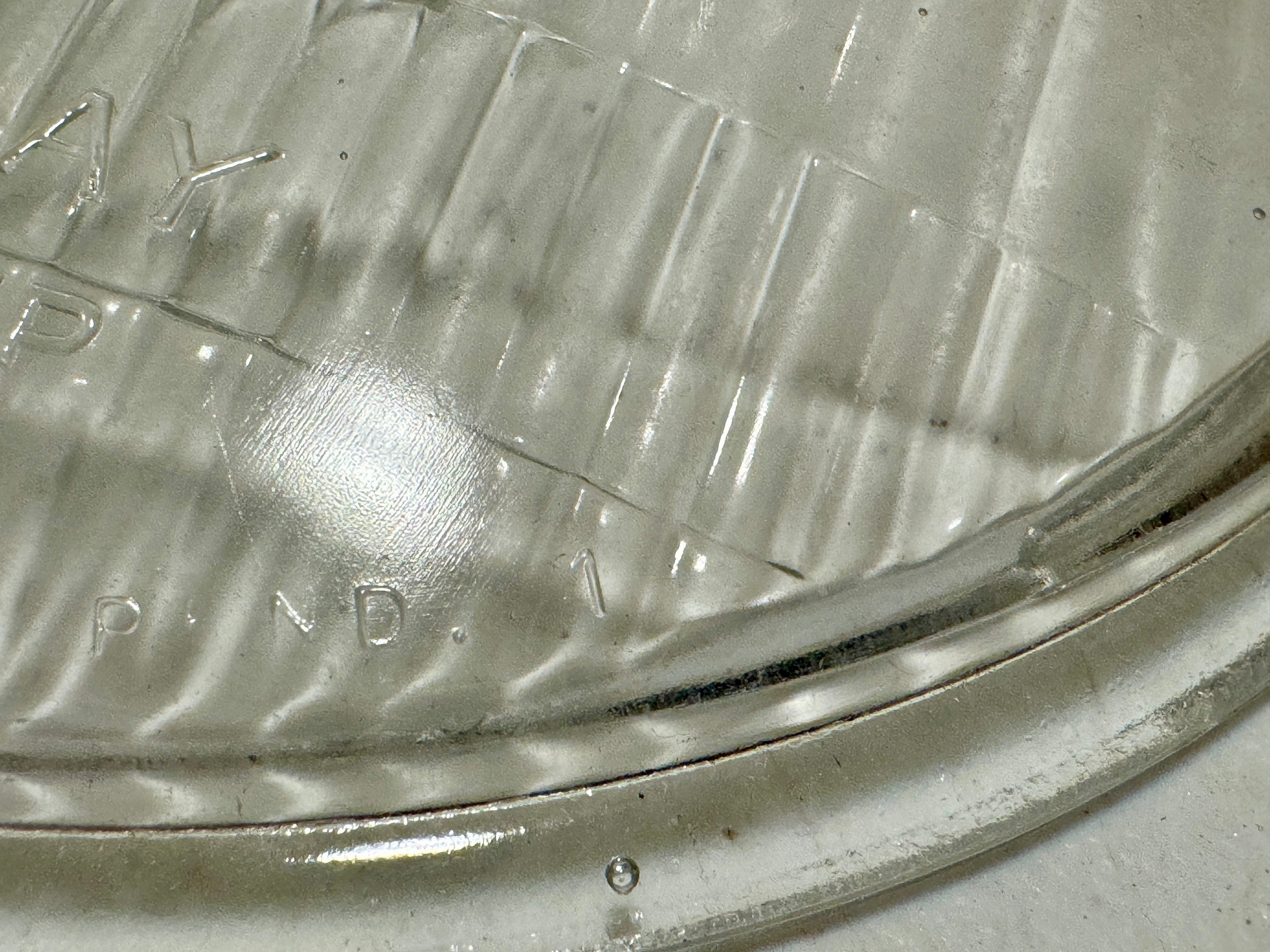 Harley NOS 4906-35 "Serif" Early Guide Cycle-Ray Headlamp Lens Knucklehead VL UL WL 1935-1942