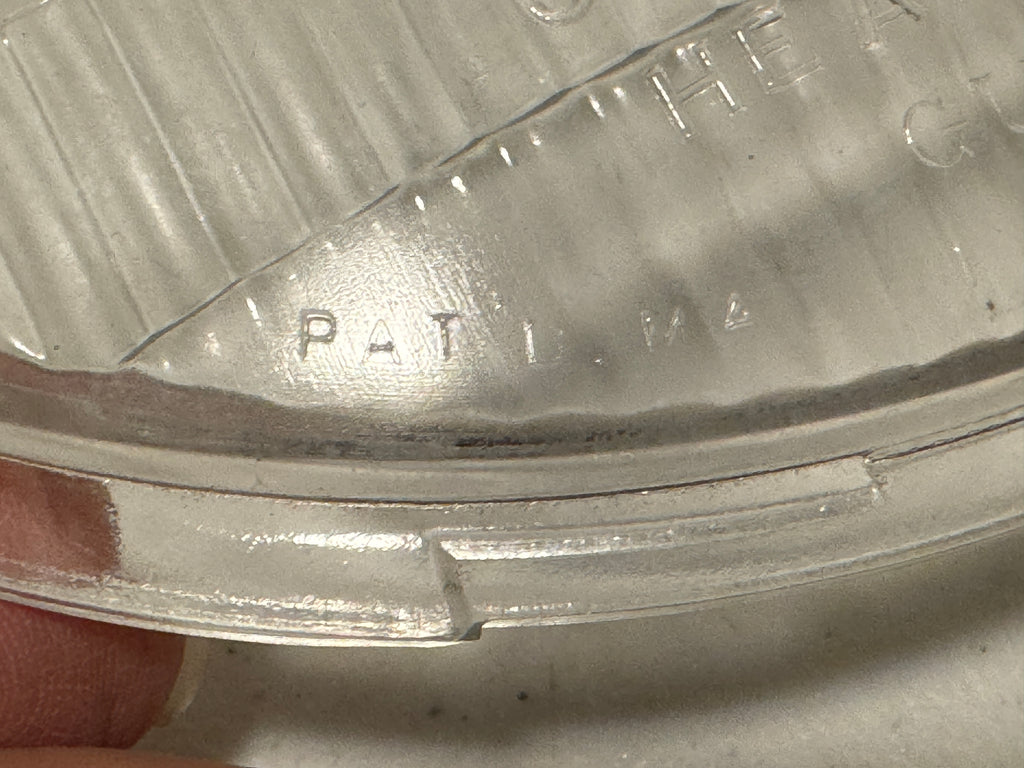 Harley NOS 4906-35 "Serif" Early Guide Cycle-Ray Headlamp Lens Knucklehead VL UL WL 1935-1942