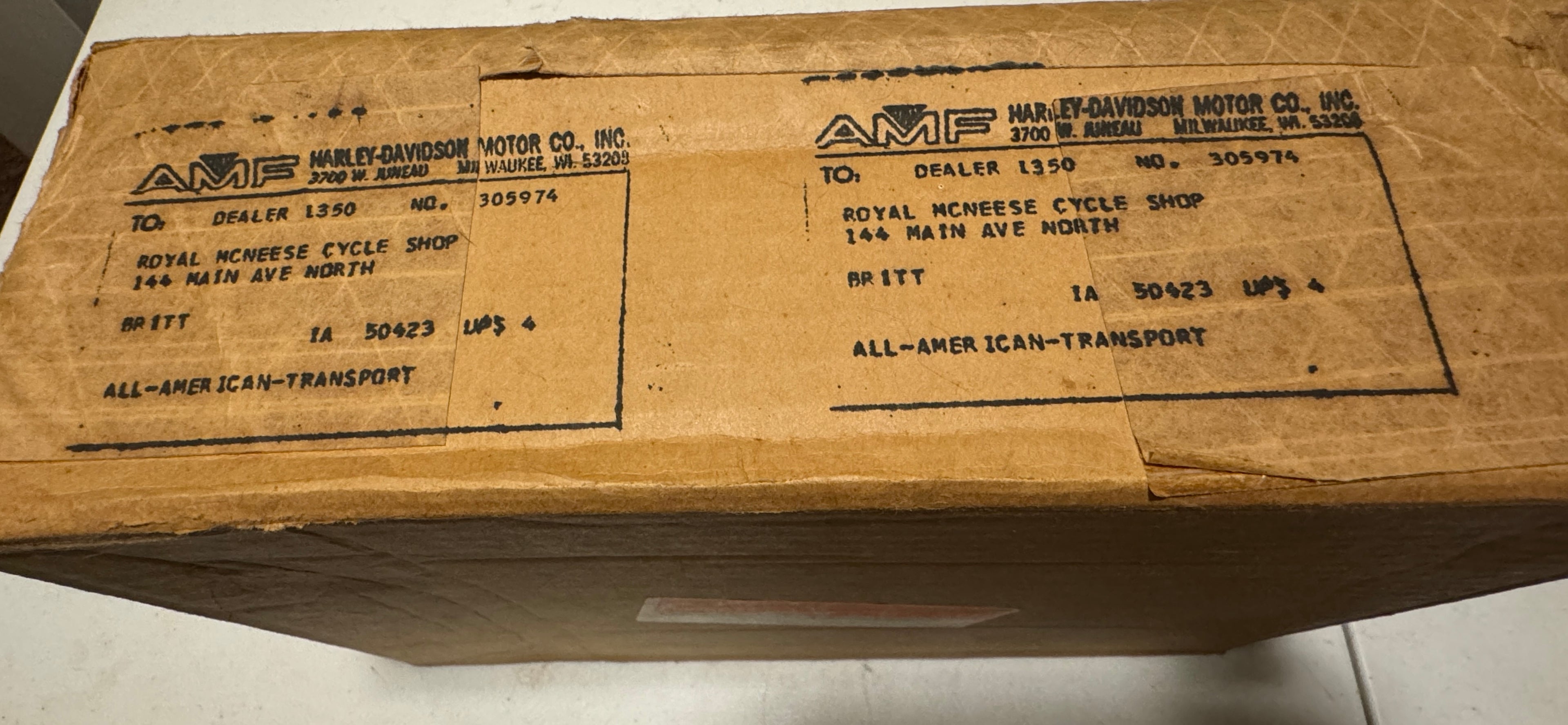 Harley NOS 53403-58A Chrome Luggage Rack Sealed In OEM Box