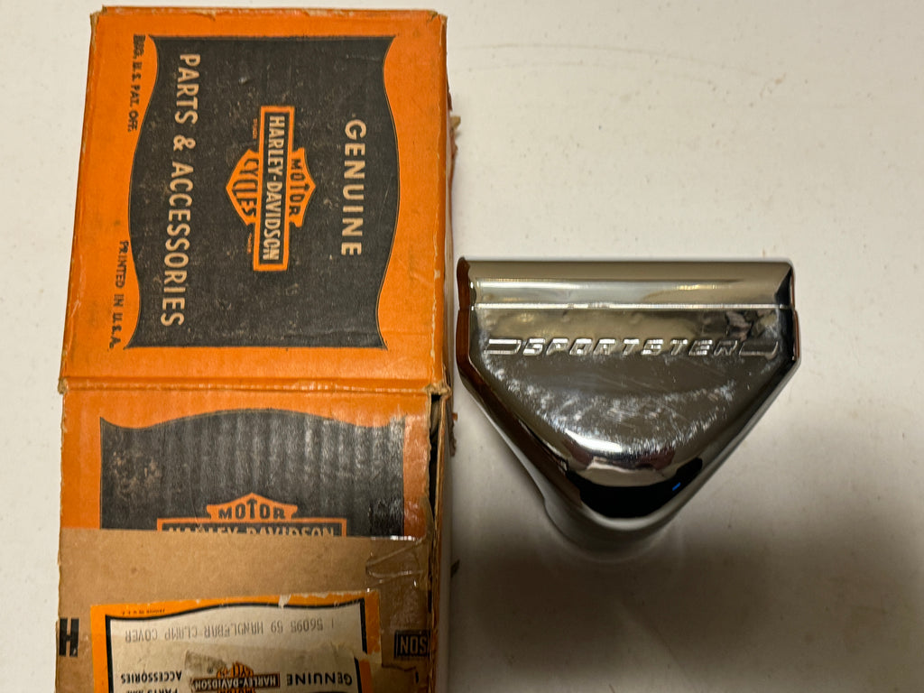 Harley NOS 56095-59 Chrome Handlebar Clamp Cover 1959-1961 Sportster XLH