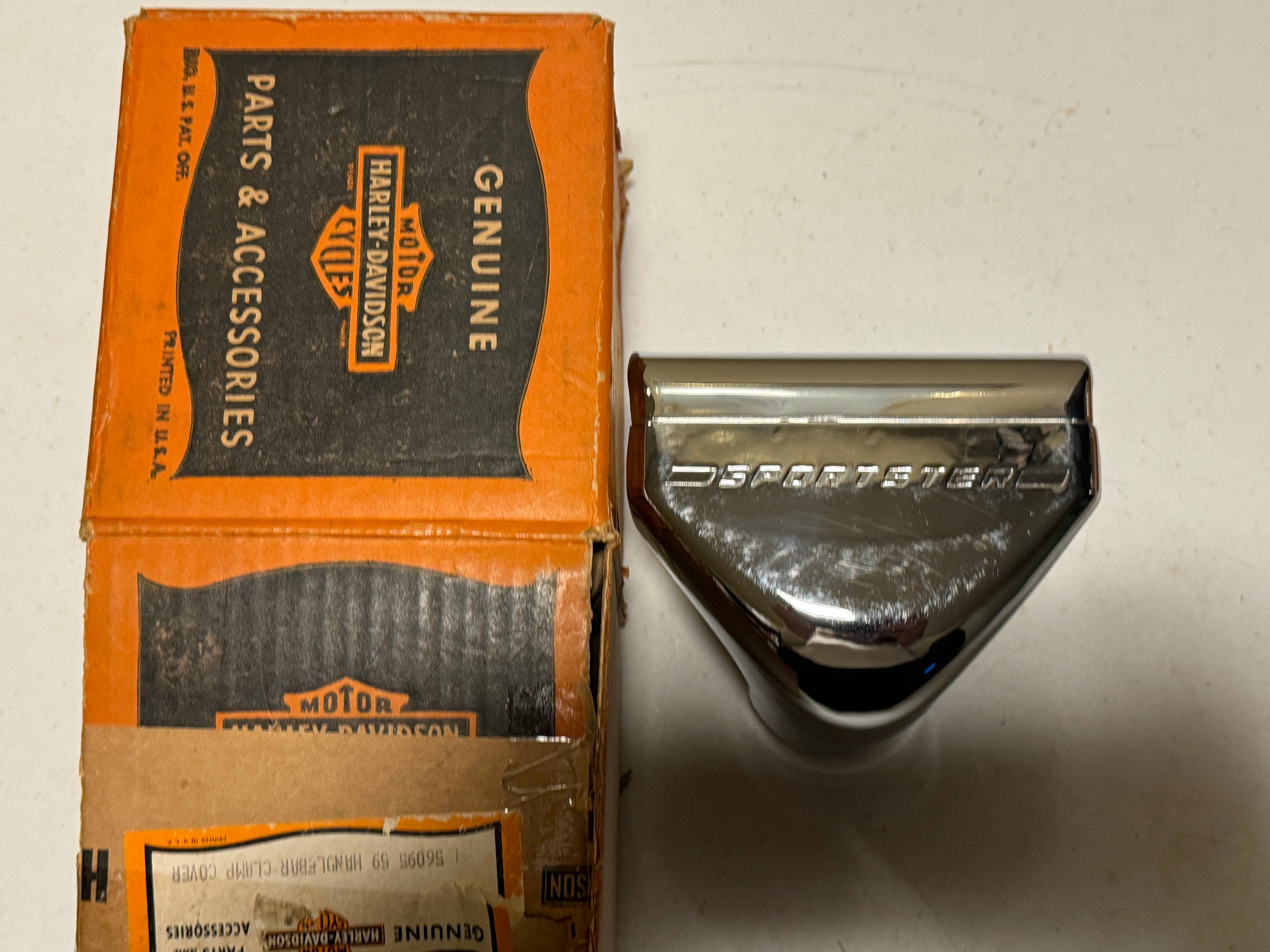 Harley NOS 56095-59 Chrome Handlebar Clamp Cover 1959-1961 Sportster XLH