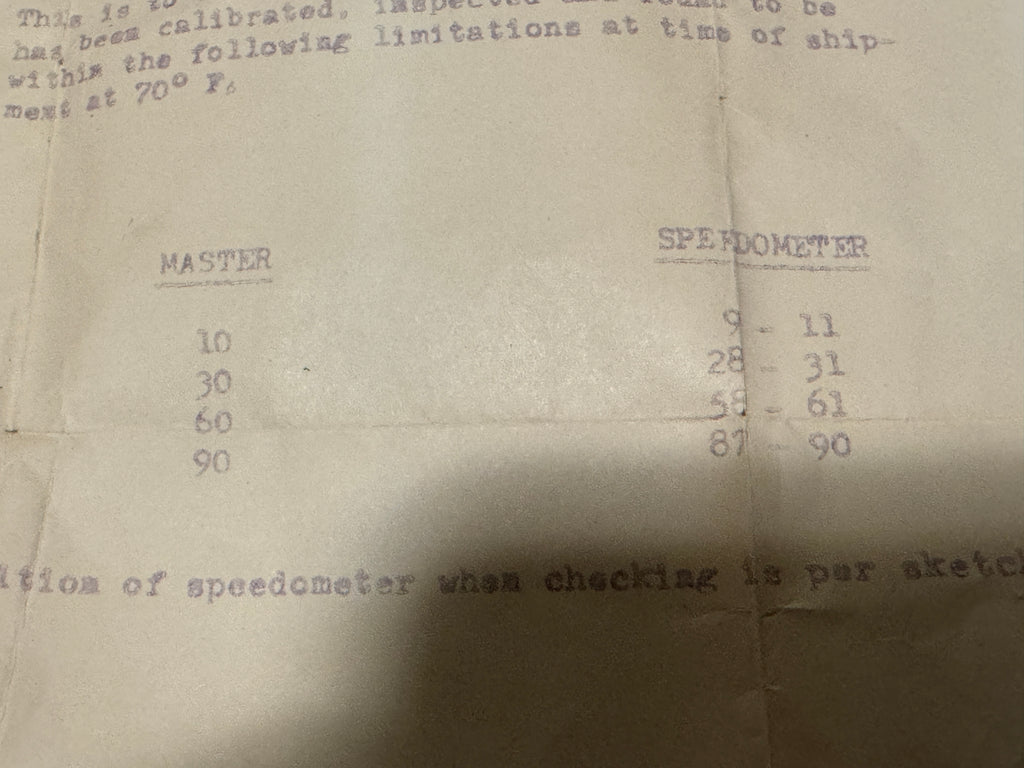 Harley NOS OEM 67007-60 Police Special Speedometer Panhead Servicar 1:1